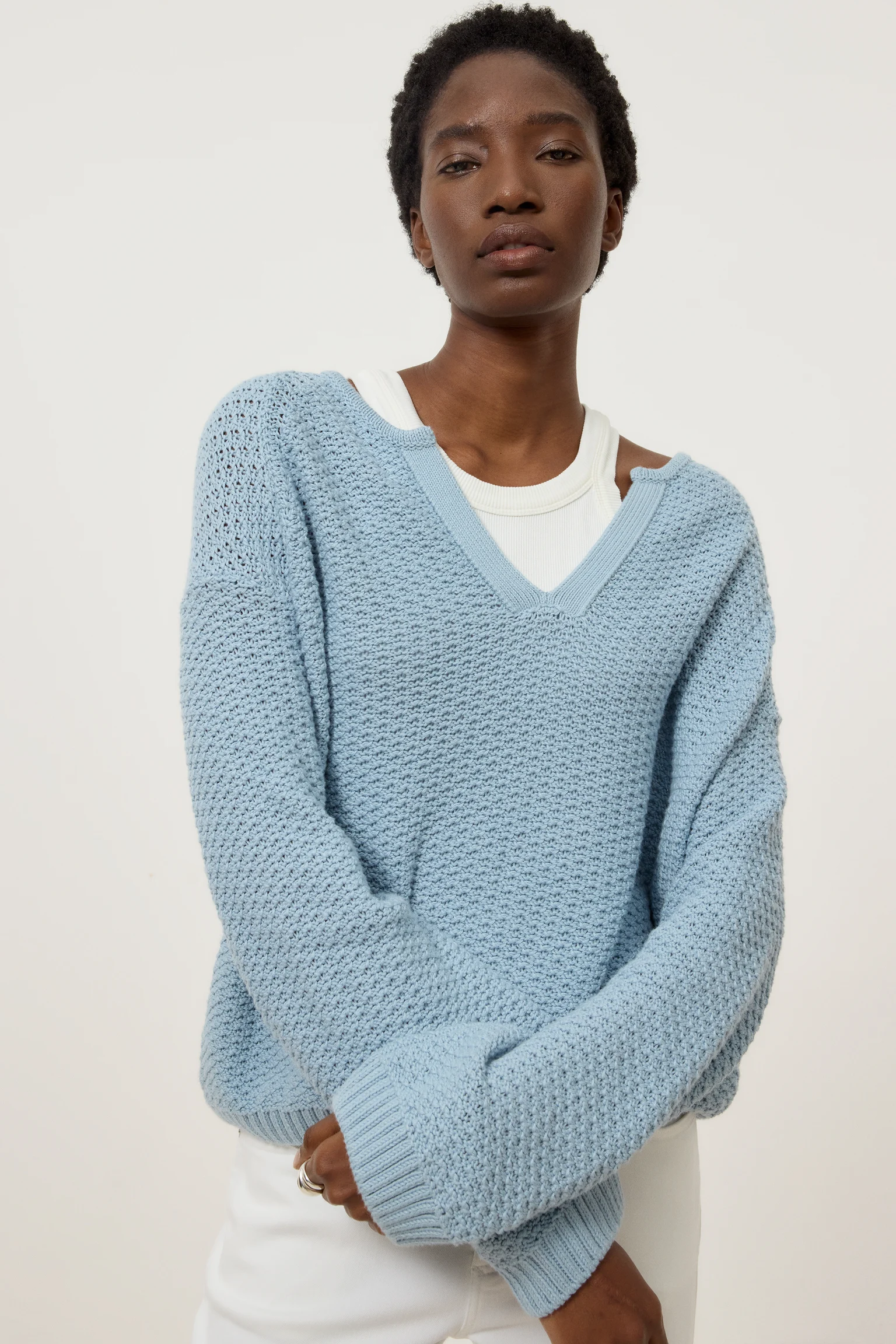Knitted Jersey - Dove Blue — view 7