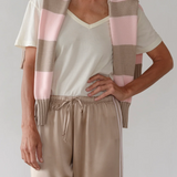 The Jersey Relaxed V-Neck - Creme