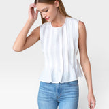 Plait Long Top - White — view 4
