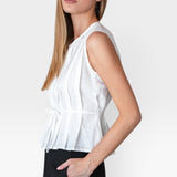 Plait Long Top - White — view 8