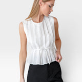 Plait Long Top - White — view 9