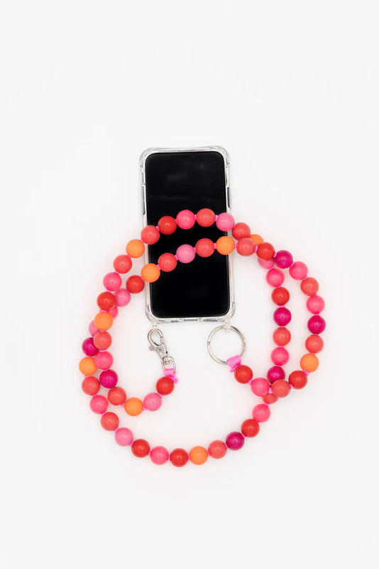 Ina.Seifart Big Bead Phone Necklace - Pink Mix