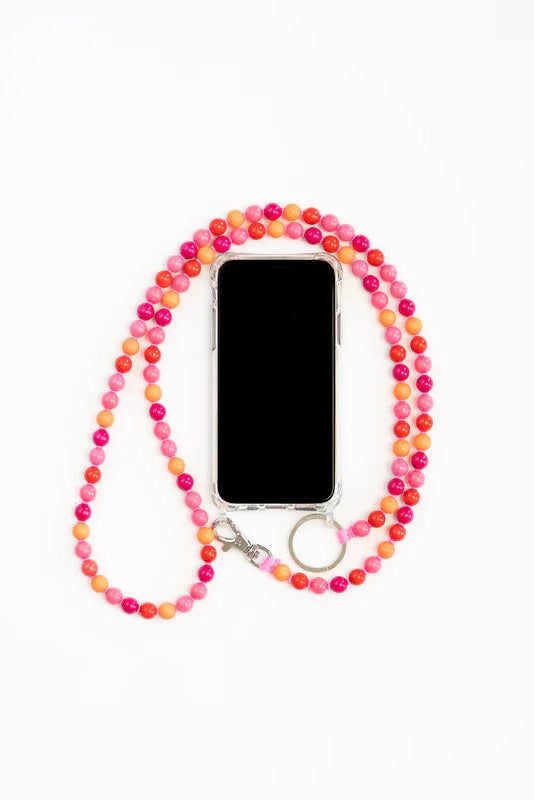 Ina.Seifart Bead Phone Necklace - Pink Mix