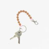 Beaded Keychain - Mocca & Rose