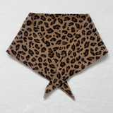 Leopard print bandana on a white background