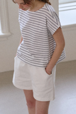 Chérie Tee - White / Navy