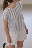 Chérie Tee - White / Navy