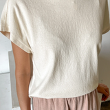 Jeanne Cotton Tee - Naturel