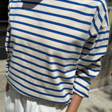 Sailor Top - Blue Stripe on Cream