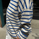 Sailor Top - Blue Stripe on Cream