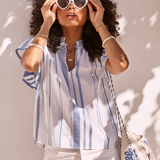 Alma Top - Blue Stripe