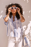 Alma Top - Blue Stripe