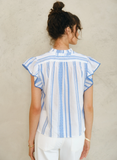 Alma Top - Blue Stripe