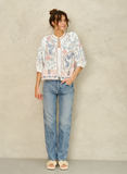 Anvi Embroidered Jacket - Ecru