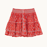 M.A.B.E Ari Printed Mini Skirt - Red