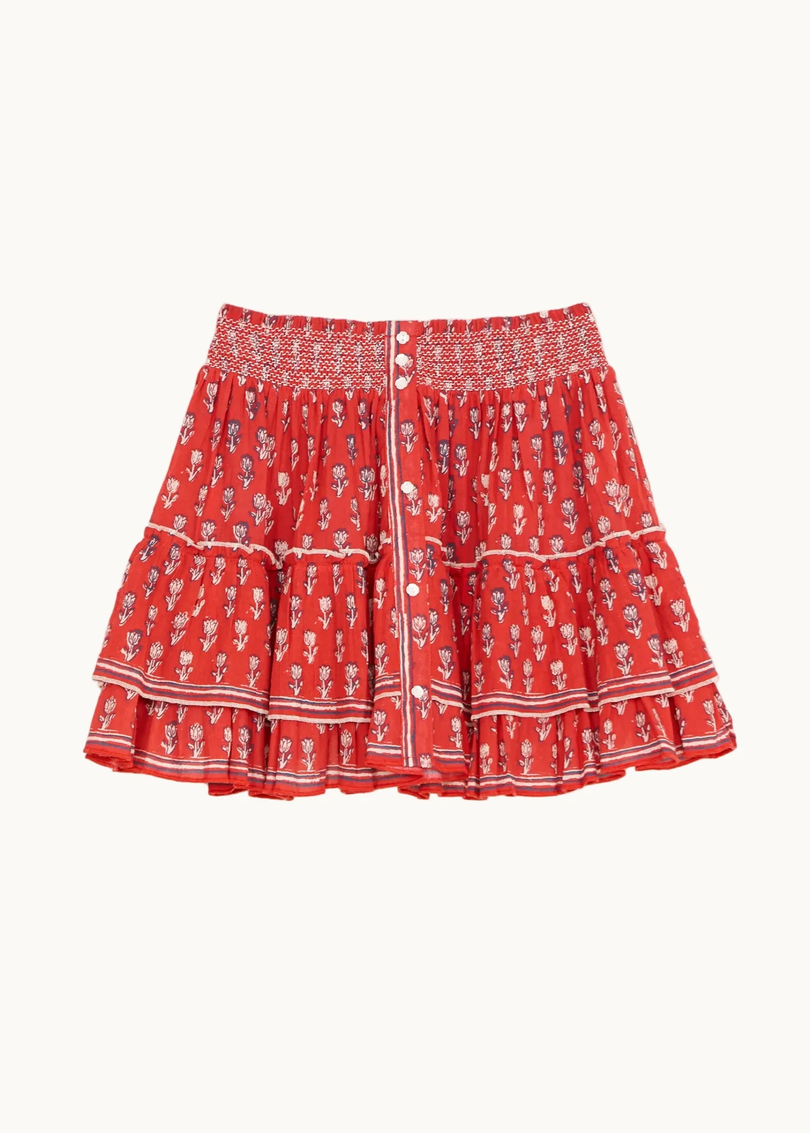 M.A.B.E Ari Printed Mini Skirt - Red
