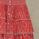 Ari Printed Mini Skirt - Red — view 3