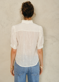 Dacy Embroidered Top - Ecru