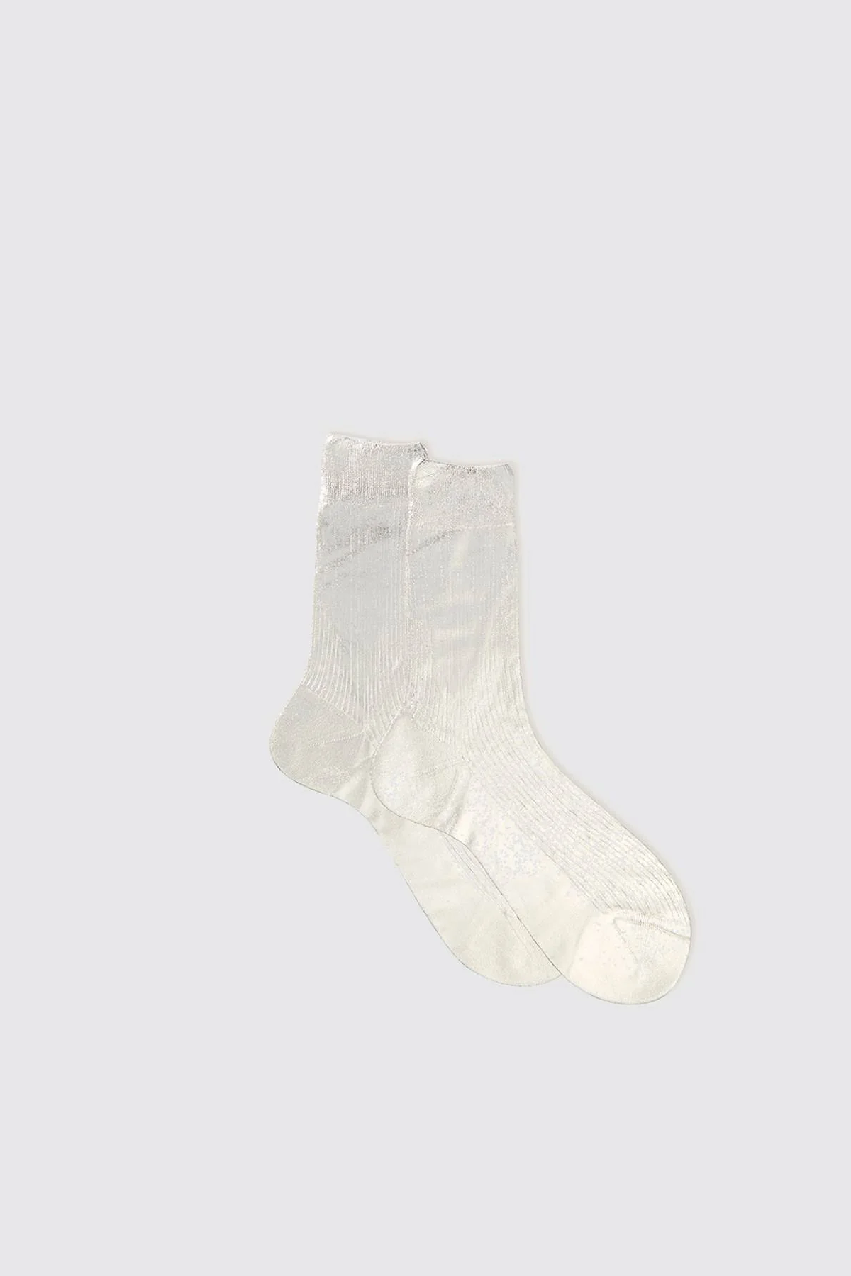White sock on a light gray background