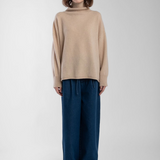 Cashmere High Neck Sweater - Sand