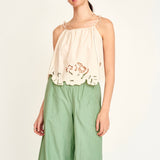 Goa Cutwork Tank - Parchment