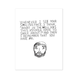 Asshole Smiling Card