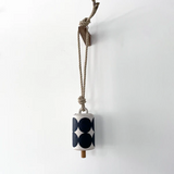 Thrown Bell Tall - Circle Grid Indigo