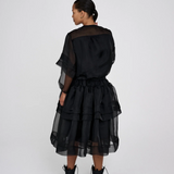 Everlyn Organza Shirt Jacket - Black