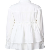 Poplin Frill Shirt - Shaker Powder