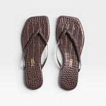 TKEES Square Toe Lily Croc Flip Flop Sandal