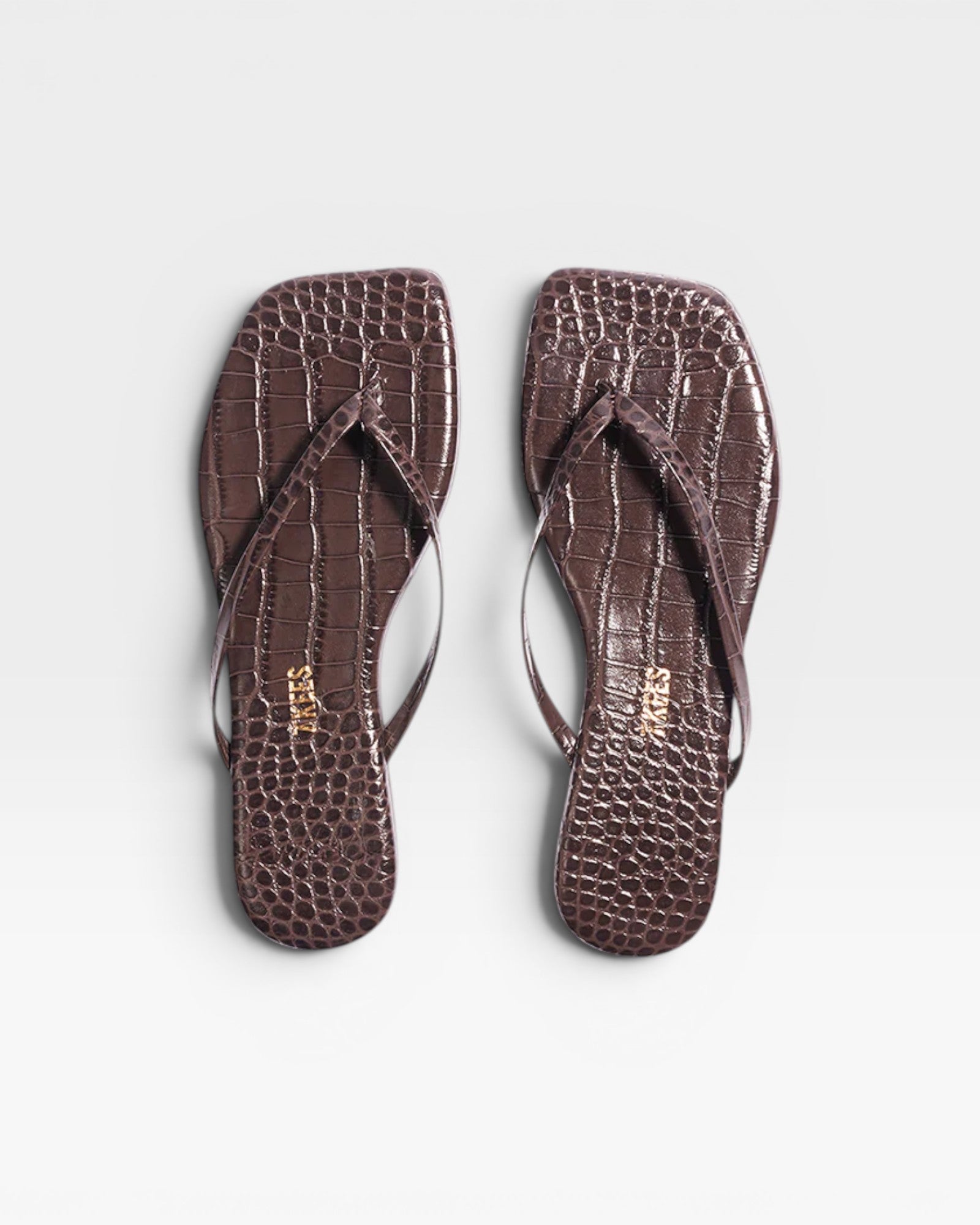 TKEES Square Toe Lily Croc Flip Flop Sandal