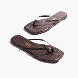 Square Toe Lily Croc Flip Flop Sandal