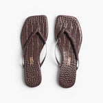 TKEES Square Toe Lily Croc Flip Flop Sandal
