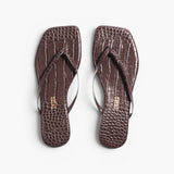 TKEES Square Toe Lily Croc Flip Flop Sandal