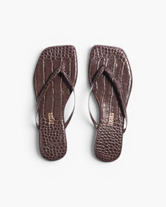 TKEES Square Toe Lily Croc Flip Flop Sandal