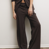 Pointelle Lounge Pant - Espresso