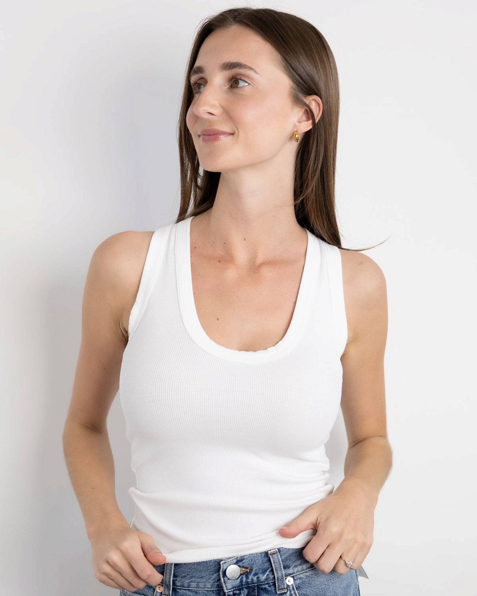 Perfect White Tee Jordan Tank - White