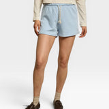 Perfect White Tee Layla French Terry Sweat Short - Powder Blue