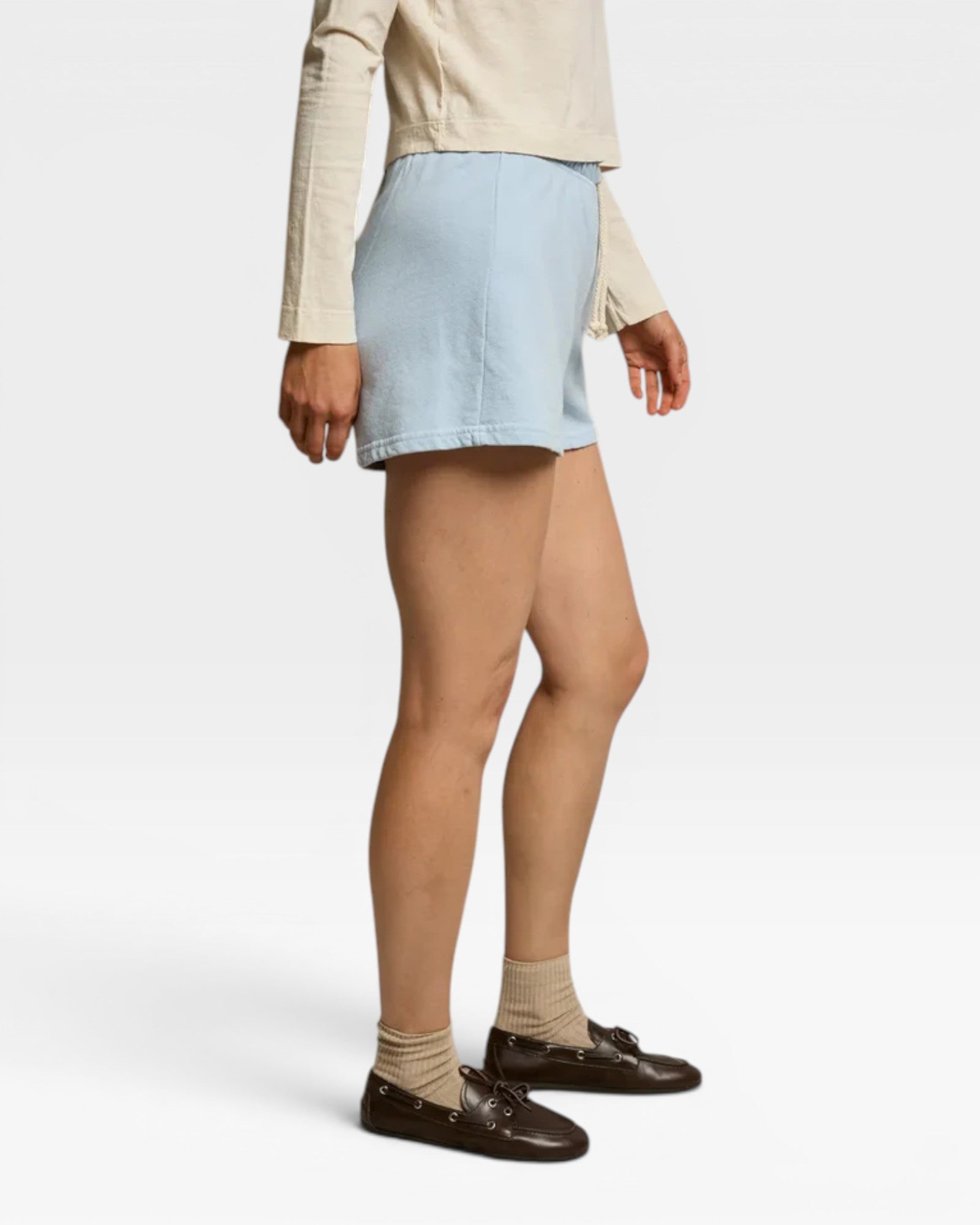 Layla French Terry Sweat Short - Powder Blue — view 4