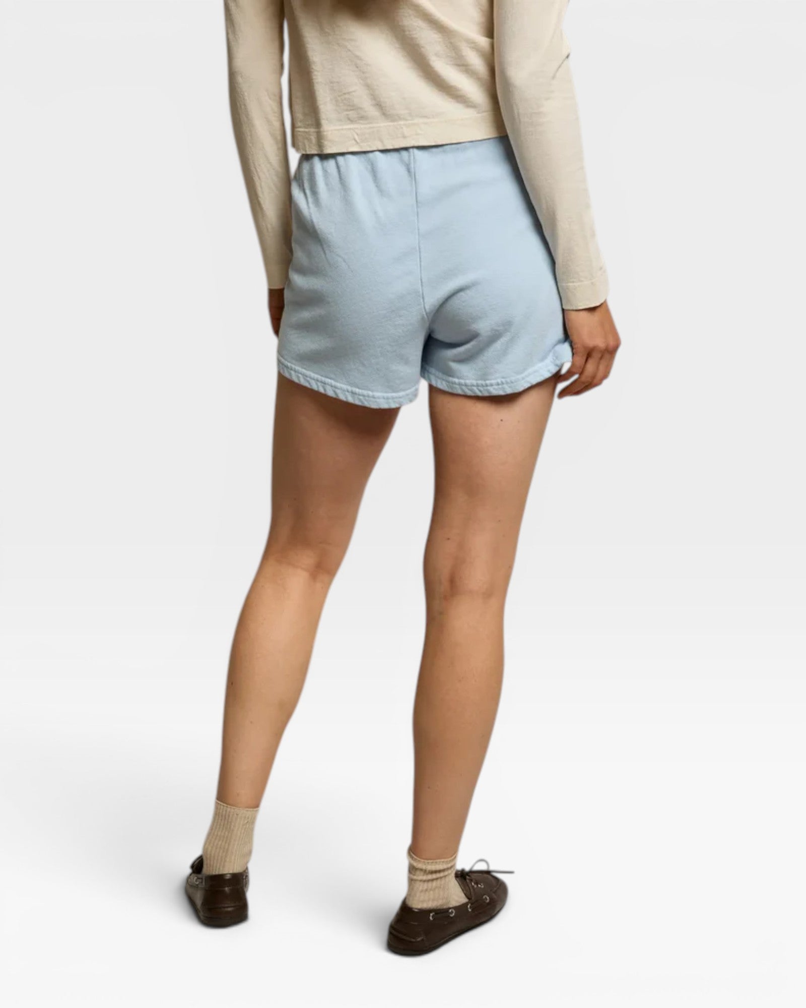 Layla French Terry Sweat Short - Powder Blue — view 5