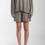 Micaela Greg Long Short - Fog Green