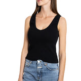 Perfect White Tee Maria V Neck Tank - Black