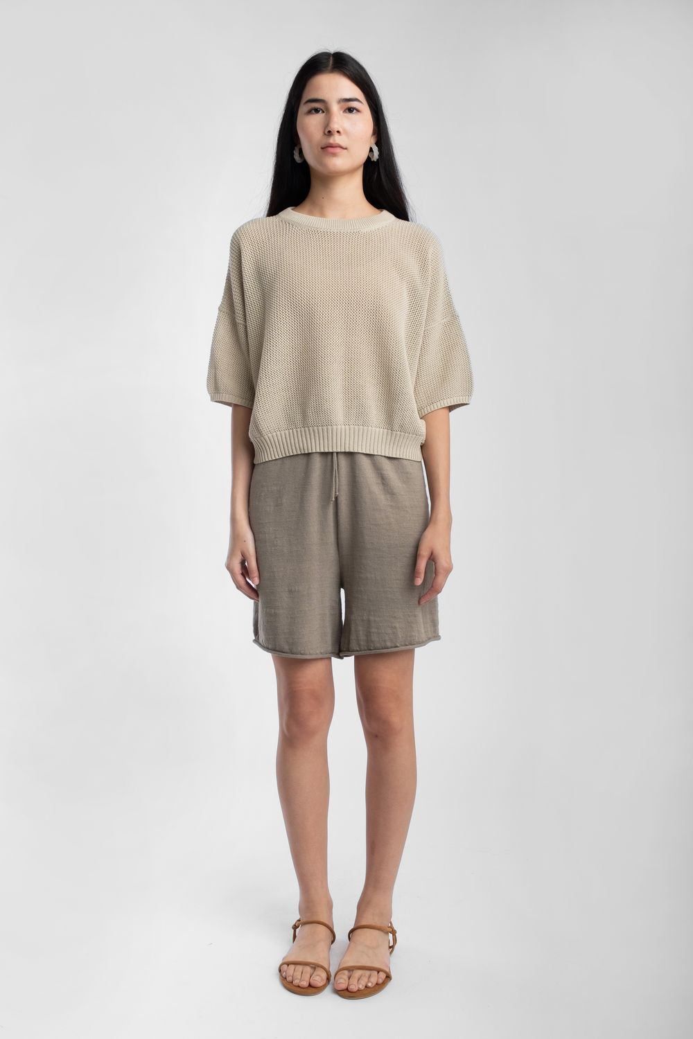 Micaela Greg Mesh Tee - Mist