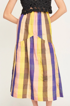 Brighton Skirt - Citron Plaid