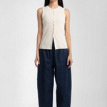 Mix Rib Vest - Cream — view 2