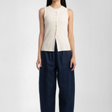 Mix Rib Vest - Cream — view 2