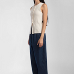 Mix Rib Vest - Cream — view 3