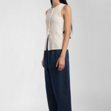 Mix Rib Vest - Cream — view 3