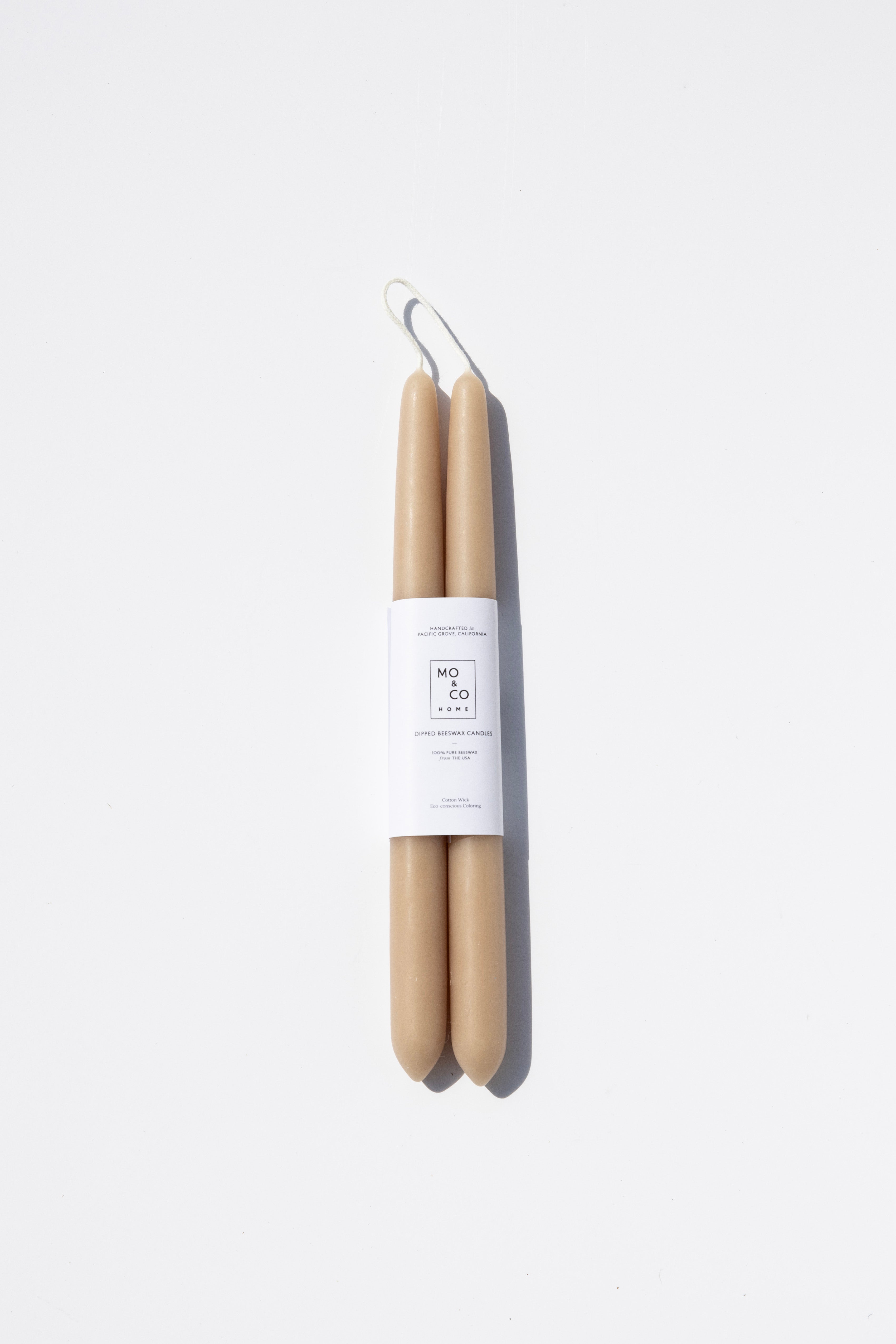 Beeswax Dipped Candles - Clay