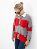 Catherine Cashmere Shacket - Husky & Rouge Stripes